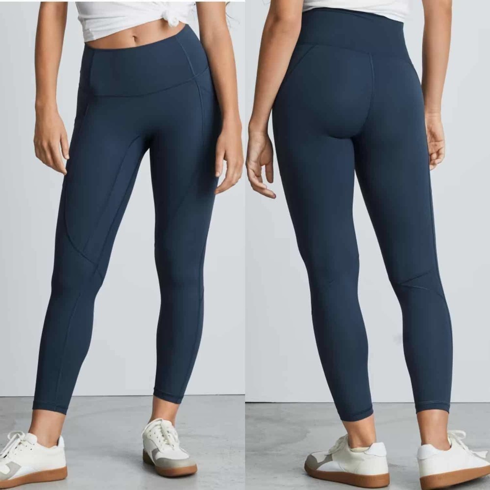 Everlane Perform High Rise Navy Blue with Pockets Legging Size XS